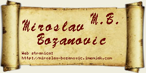 Miroslav Božanović vizit kartica